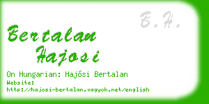 bertalan hajosi business card