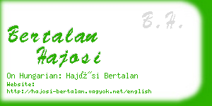 bertalan hajosi business card